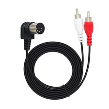 90 Degree RCA Plug to 5Pin Adapter Cable  Professional 5-Pin Din Male to 2-RCA...