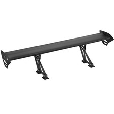 43.3in Adjustable Aluminum Single Deck Rear Spoiler Wing  Black GT Style