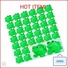 MGZTTHW 18 pcs Rubber Frogs for Kids, Cute Floating Squeaky Frog Bath Toy Mini P