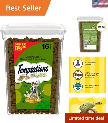 16 oz. Chewy Cat Treats in Catnip Flavor, Nutritious & Balanced for Adult Cats