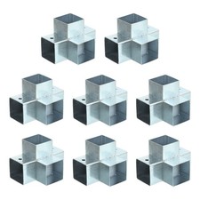 Kit Staffe Gazebo 4 Vie, Staffa Angolare per Legname 1,3" x 1,3" (Confezione da 8)