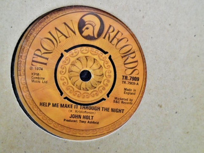 JOHN HOLT '' HELP ME MAKE IT THROUGH THE NIGHT '' UK TROJAN ORANGE LABEL EX+ COND.