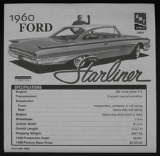 Amt Ertl 30044 1960 Ford Starliner Parts Kit Bash Instructions Only Amt Ertl 30044 1960 Ford Starliner Parts Kit Bash Instructions Only