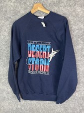 Vintage Desert Storm Sweatshirt Mens Large Military Crewneck 90s Operation USA