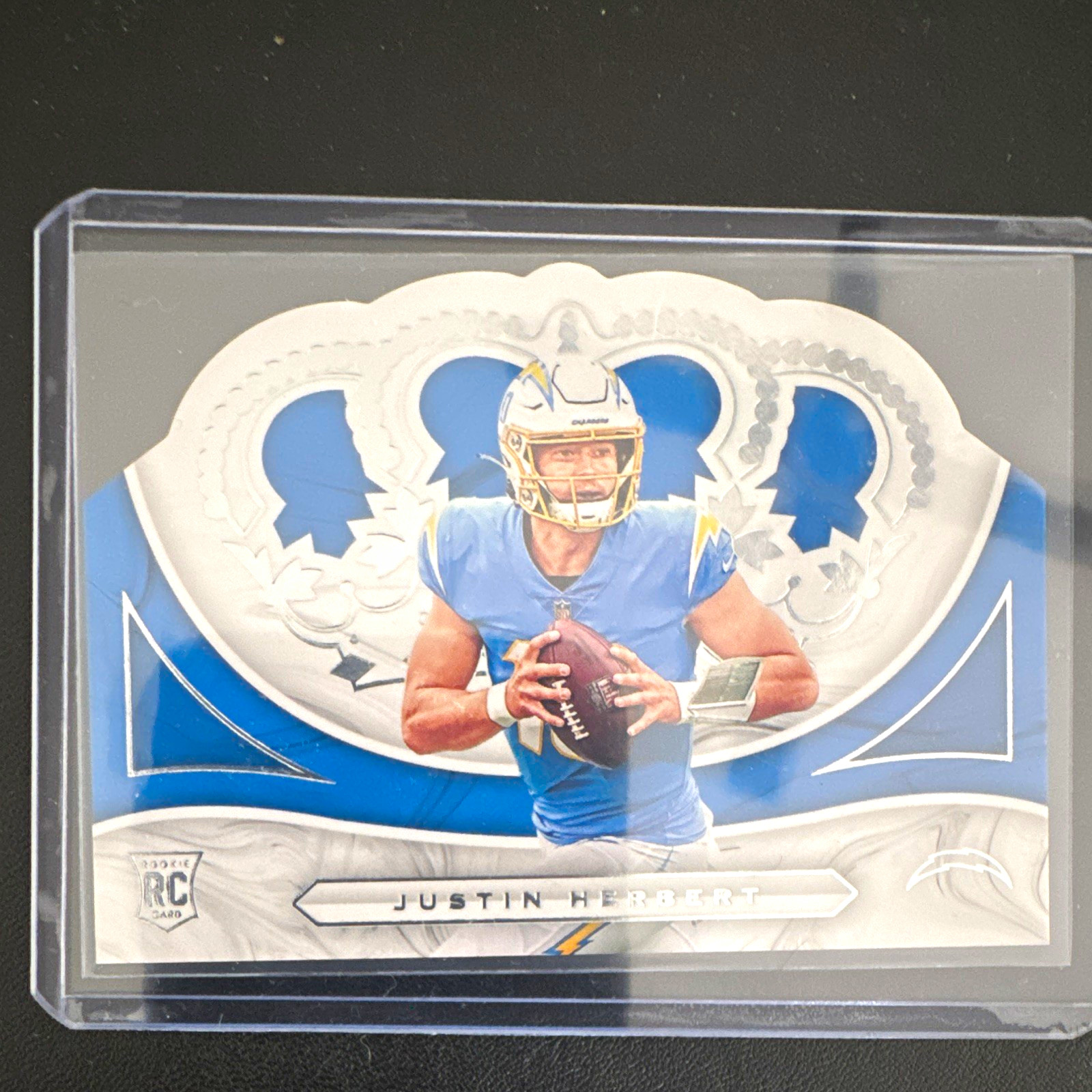 2020 Panini Chronicles Crown Royale Justin Herbert Chargers Rookie Insert #CR-3