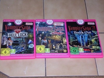 3x PC Purple Hills Vampire Saga: Break Out, Pandora's Box, Hell Lock 