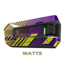 For Cardo Packtalk Edge Neo Pro Sticker Matte Wrap Decal Purple Yellow Transform