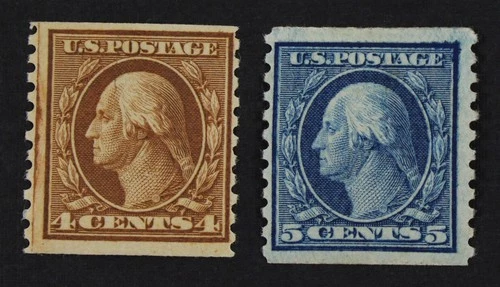 CKStamps: US Stamps Collection Scott#457 458 Washington Mint H OG 24 3/4mm