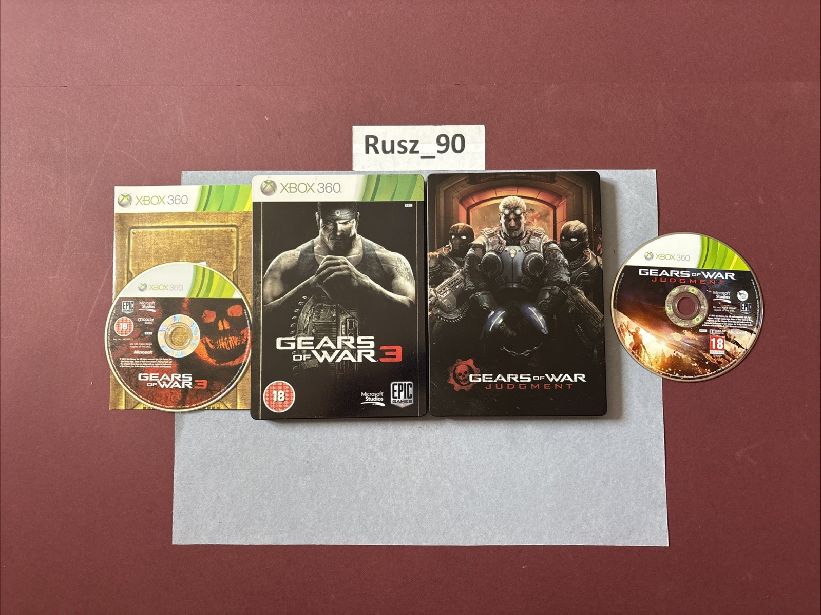 Gears of War 3 & Judgment Steelbook Edition Xbox 360 Bundle UK PAL IN VG COND