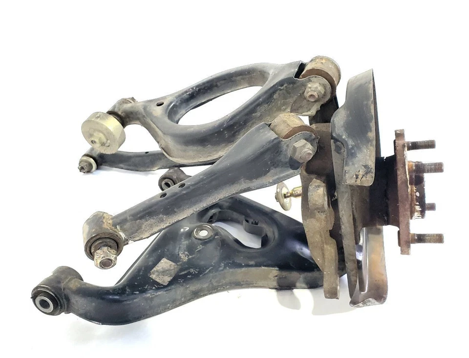 Nissan 240SX S13 1989 1990 escotilla OEM trozo de nudillo trasero izquierdo con brazos de control Foto 2 de 4