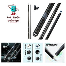 Advanced Carbon Fiber Pool Cue 58" - Low Deflection for Superior Playability