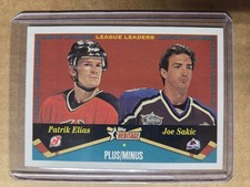 Topps Heritage League Leaders #125 Patrick Elias & Joe Sakic