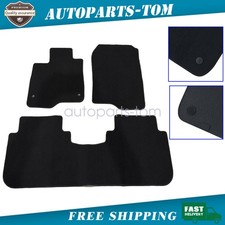 For 2023-2025 Honda Crv Cr-v Front Second Row Floor Mats Carpet Black For 2023-2025 Honda Crv Cr-v Front Second Row Floor Mats Carpet Black