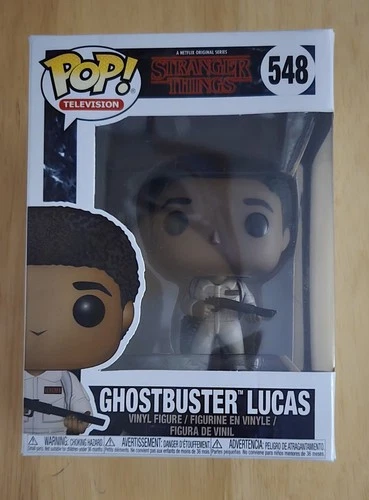 Stranger Things Ghostbuster Lucas Funko Pop! #548 Vinyl Figure - w/ Soft Case
