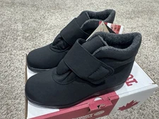 Toe Warmers Canada Boots ACTIVE Low Cut 7W Wide Black Waterproof Hook Loop New