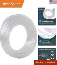 Reliable 20 Ft Clear PVC Vinyl Tubing, 0.17 ID x 1/4 OD - Perfect for Drainage