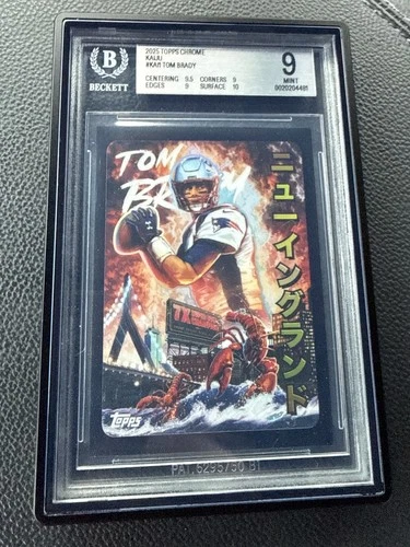 2025 TOPPS CHROME #KAI-1 TOM BRADY KAIJU BGS POP 1 - 9.0 SSP CASE HIT PATRIOTS