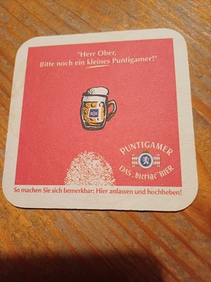 Bierdeckel  Puntigamer Herr Ober ein kleines RS Herr Ober ein großes