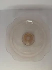 Vintage Indiana Glass Federal Madrid Recollection Buff Pink Cake/Pie Plate 10.5"