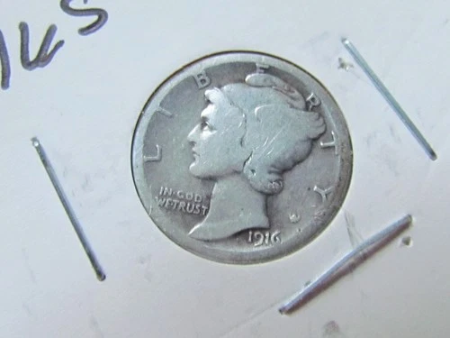 1916-P Mercury Dime -  Circulated Good