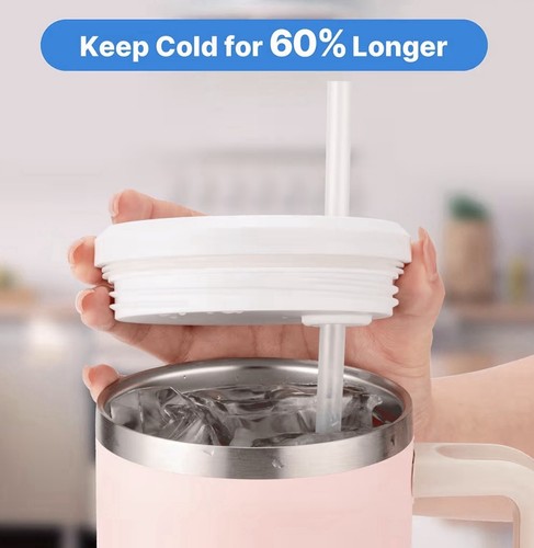 40 oz Coperchio Bicchiere Ricambio Confezione da 2 per Stanley Quencher 40 oz, 40OZ Sostituzione... - Foto 4 di 8