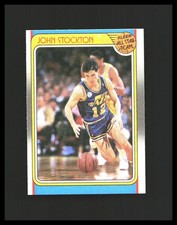 1988-89 John Stockton Rookie Card -  Fleer All Star Team #127  - S1B5R1L20C14. rookie card picture