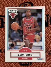 1990-91 Fleer B. J. Armstrong RC #22 Rookie Card Bulls