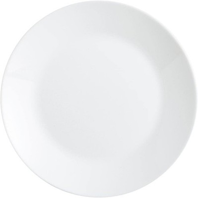 Arcopal Zelie - 12 flache Teller, Opalglas, extra robust, 25 cm, weiß