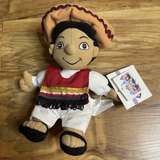 Disney Store It  s A Small World Plush Mexico Boy Mexican Doll 9  Soft Toy New