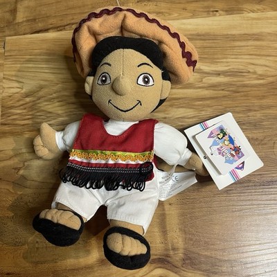 Disney Store It's A Small World Plush Mexico Boy Mexican Doll