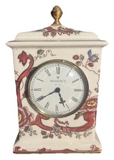 Vtg Mason's Ironstone Mandalay Red Clock Quartz, England, w/ New Battery Tested