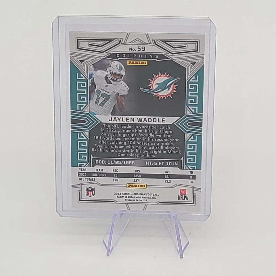 2023 Panini Obsidian #59 Jaylen Waddle - Image 2 of 2