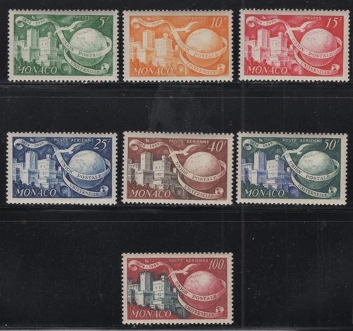 WC1_35904 MONACO. 1949 75th UPU ANNIVERSARY set. Sc.245-246,C30-C33. MLH-MVLH