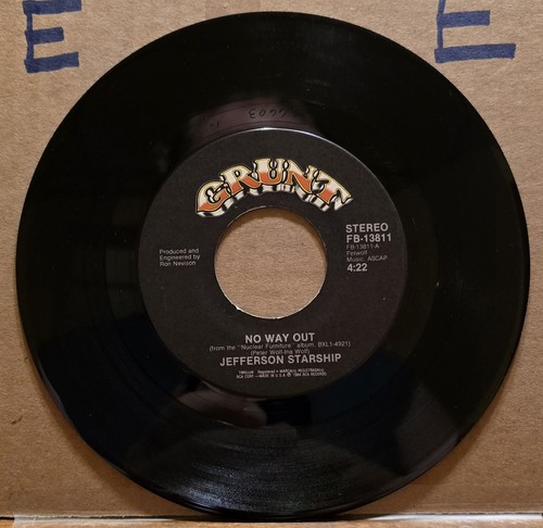 Jefferson Starship: No Way Out/Rose Goes To Yale - Grunt Records 45rpm VG