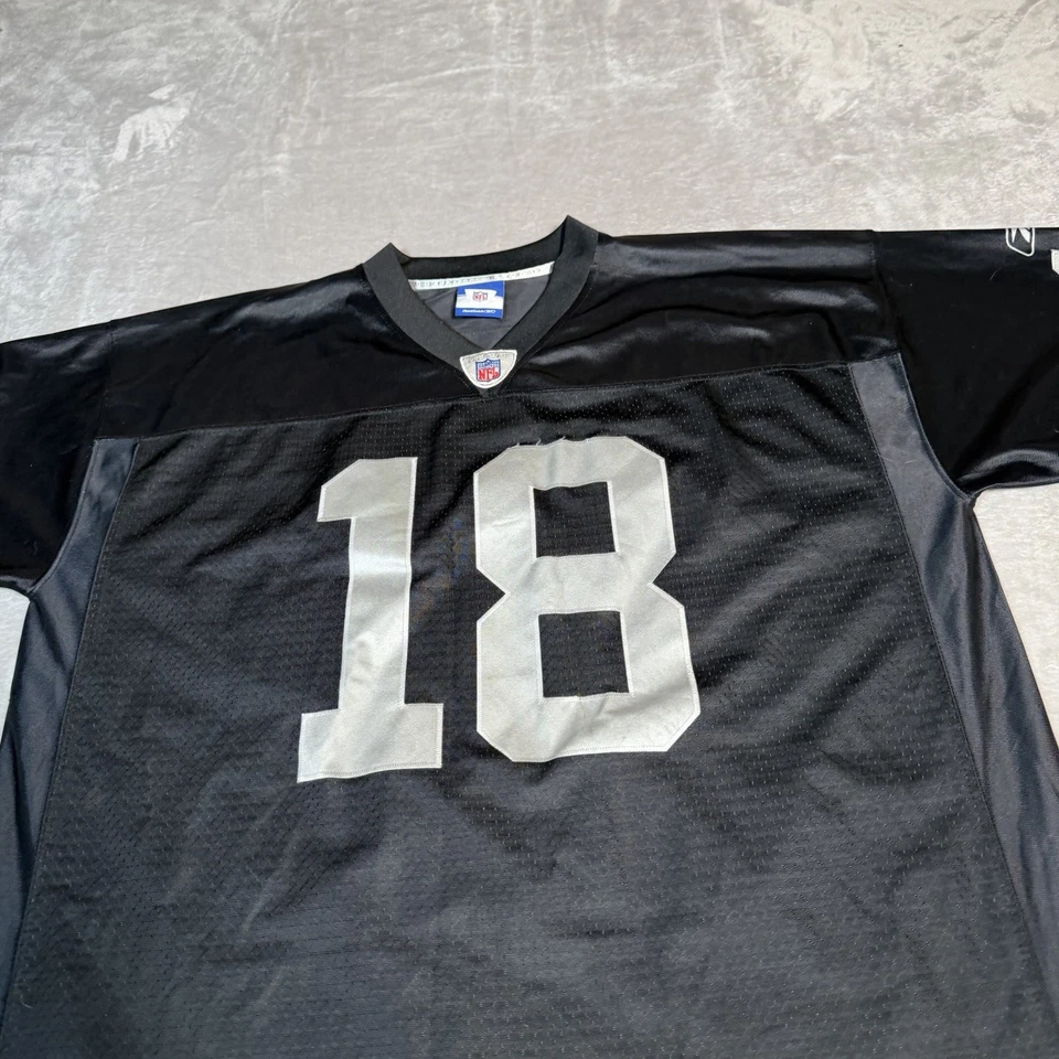 Camiseta De Colección Oakland Raiders Para Hombres XL Negra Randy Moss NFL Fútbol Cosida Foto 3 de 4