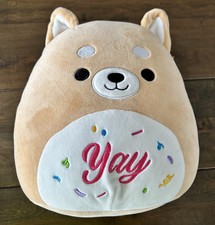 Squishmallows 12" Dog Plush Angie the Shiba Inu "YAY" Celebration - No Flaws
