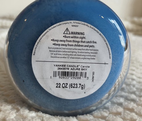 Yankee Candle Azure Sky Scented Classic Jar Candle - Large, 22oz - Picture 2 of 2