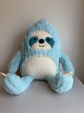 Aurora Sloth Blue Pastel Plush 14 Inch Stuffed Animal Toy Very Soft Lovey Ribbed