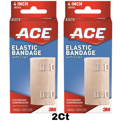 Ace Elastic Bandage with E-Z Clips 4 Inch 2 Pack 207313