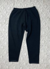 Sz XL Women s Sturdy Sweats By Lee Heavyweight Sweatpants Black Cuffed Leg