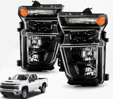 24-26 Chevy Silverado 2500HD 3500HD Halogen Headlights Pair Right Left