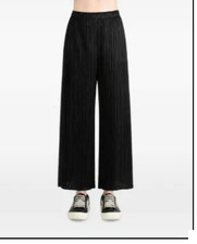 Zimmermann Pleated Wrinkle Black Wide Leg Pant Size 0