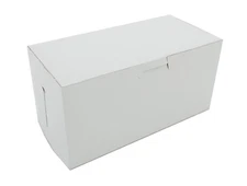 White Bakery Box 8x4x4 High Quality Food Storage Container with Tuck Top Closure