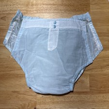 Adorable Baby Blue Vintage Nylon Diaper Cover  