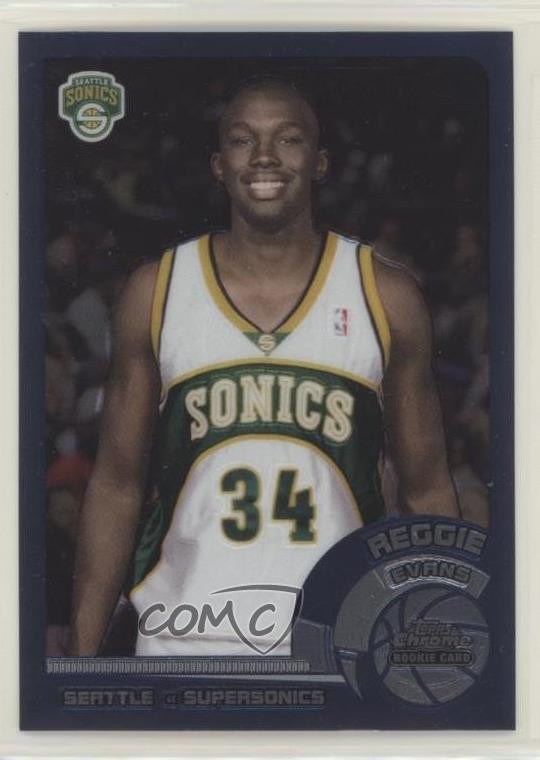 2002-03 Topps Chrome Reggie Evans #28 Rookie RC 3c7