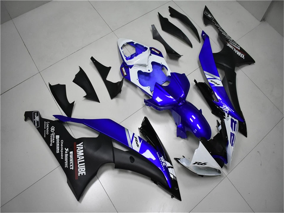 Molde de inyección azul negro carenado apto para 2008-2016 2011 YZF R6 YAMAHA r003 Foto 2 de 4
