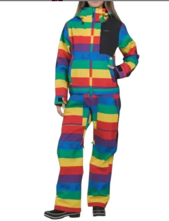 NWT AIRBLASTER RAINBOW WATERPROOF STRETCH FREEDOM SKI SUIT SZ L