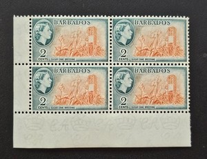 Barbados 1953 QEII 2c Sugar Cane Breeding Agriculture Sc 236. SG 290 BLK MINT NH