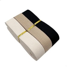 9 Yards Cotton Webbing 1 Inch,3 Colors Polyester Cotton Webbing Straps for We...
