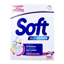 SOFT DETERSIVO LAVATRICE IN POLVERE 105 MISURINI BLUE OXYGEN DETERSIVO BUCATO 